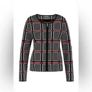 Gerry Weber CorpCore Collection Sweater in size 38. Classic Red, Black & White.